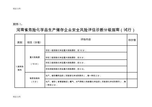 安全风险评估诊断分级指南word版本