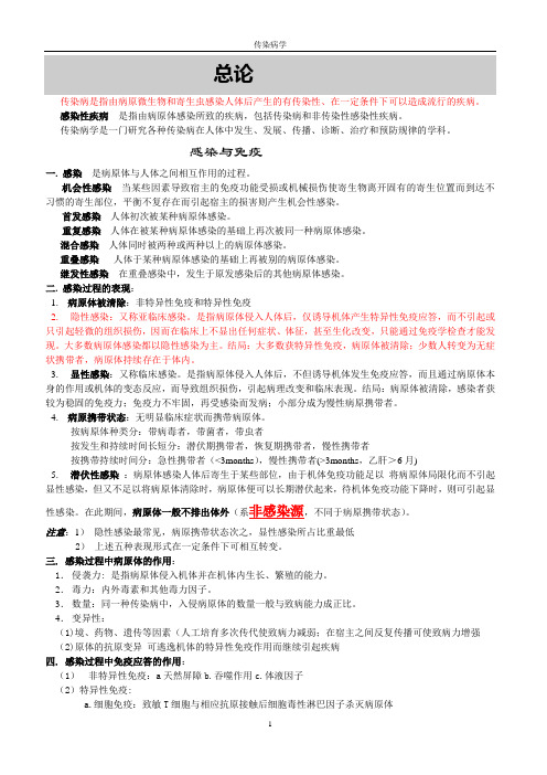 传染病学_复习笔记