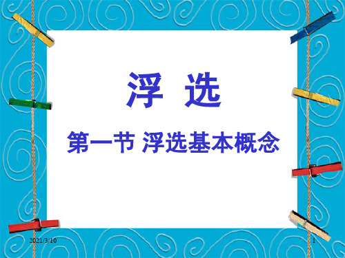 浮选基本概念课件ppt