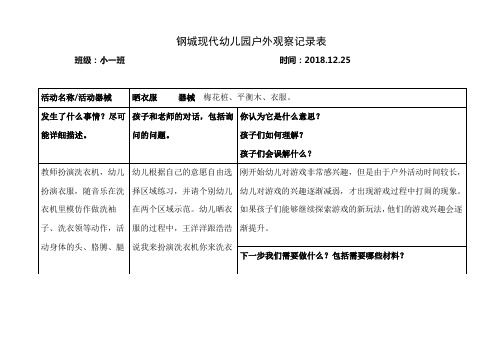 第十六周-户外观察记录