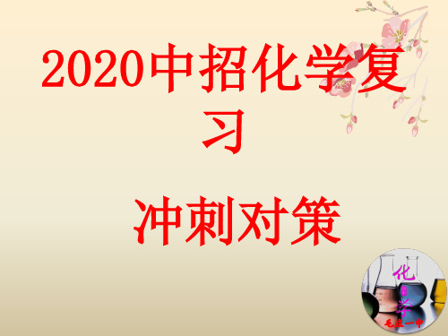 2020年中考复习备考策略 《化学》