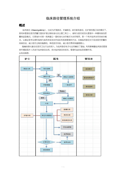 临床路径管理系统介绍