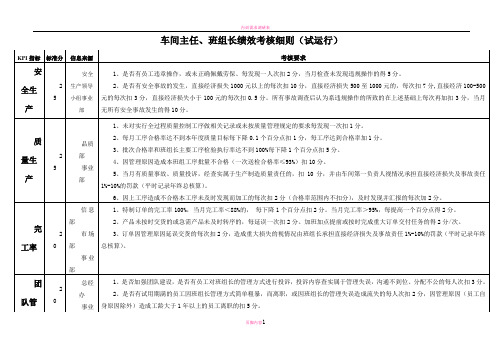 班组长绩效考核绩效考核细则12.03