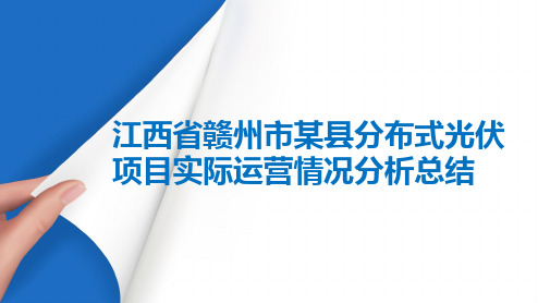 1_江西省赣州市某县分布式光伏项目实际运营情况分析总结