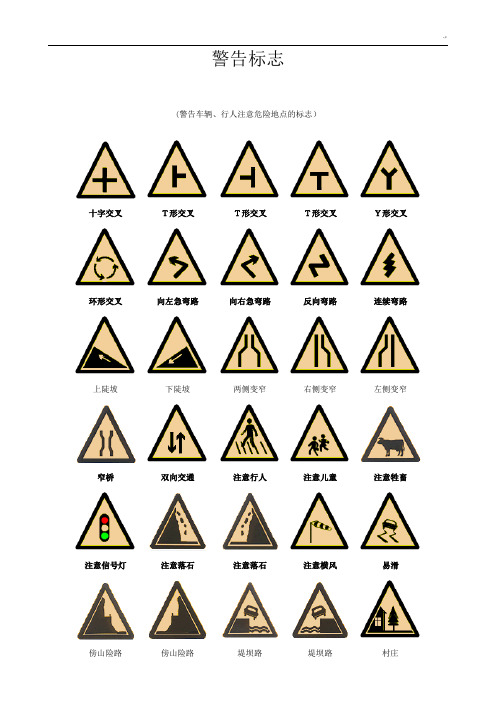 中国交通标志资料大全-超详细易懂