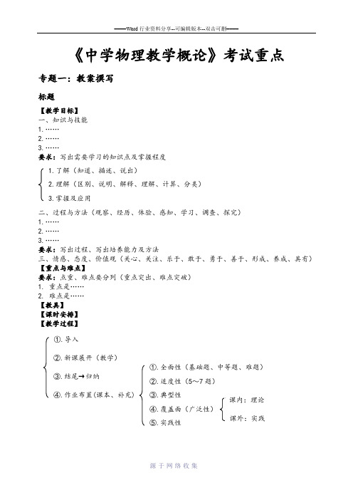 中学物理教学概论