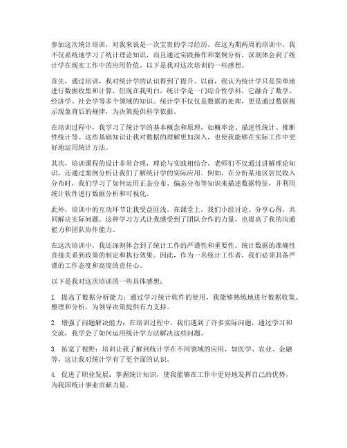 统计培训学习感想