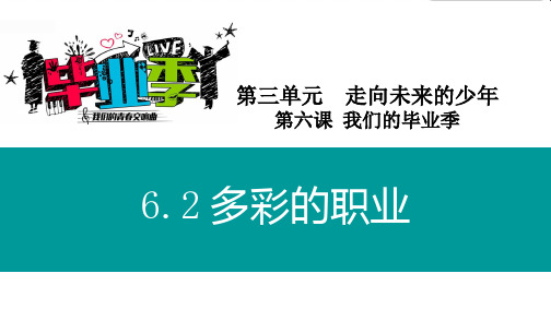 人教2011版道德与法治九年级下册《第三单元 走向未来的少年 第六课 我的毕业季 多彩的职业》_9