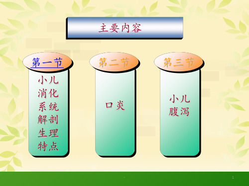 儿科消化系统疾病病人护理PPT课件