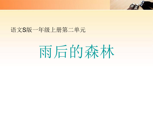 语文S版语文一年级上册：2.4 雨后的森林 课件(共11张PPT)