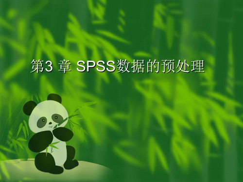 第3 章 SPSS数据的预处理