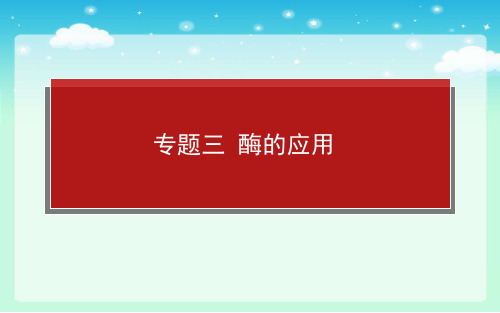 2015高考生物一轮复习：选1专题三 酶的应用