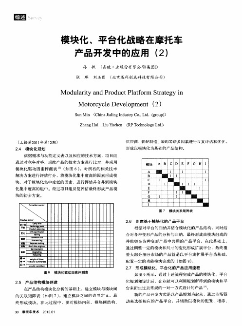 模块化、平台化战略在摩托车产品开发中的应用(2)