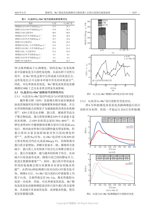 Mn2+强化臭氧调理对生物处理工艺的污泥原位减量效果