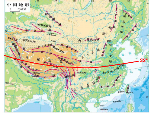 中 国 三 级 阶 梯 分 布.