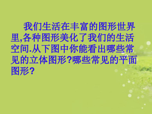 七年级数学上册丰富的图形世界课件北师大版ppt