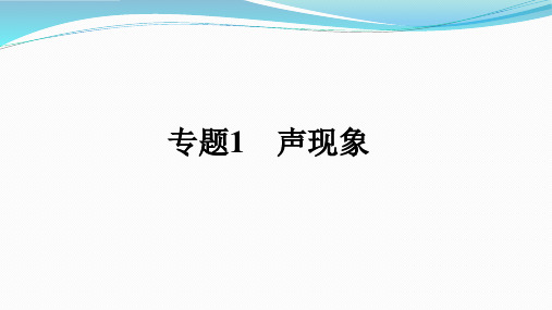 2020 中考物理专题复习课件《声现象》(共31张PPT)