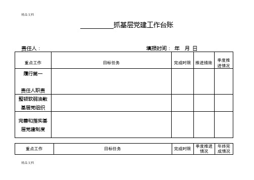 最新党建台账样表