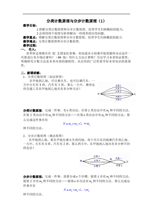 高二数学最新教案-分类计数原理与分步计数原理1 精品