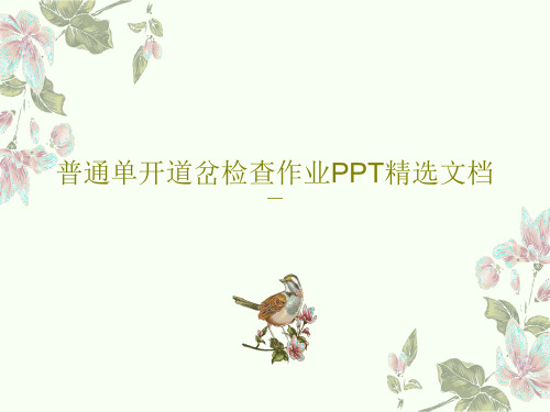 普通单开道岔检查作业PPT精选文档46页PPT