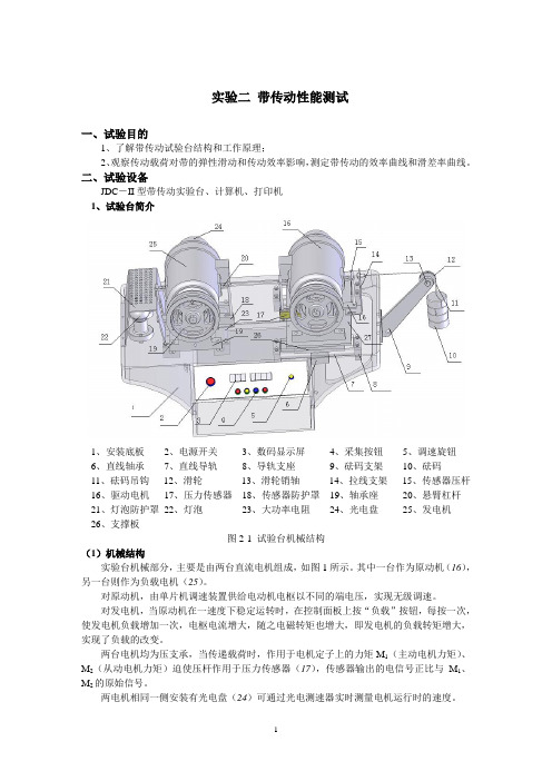 机械设计实验指导书(带传动与齿轮传动)