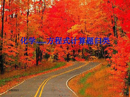 中考化学 专题六 化学方程式计算题课件
