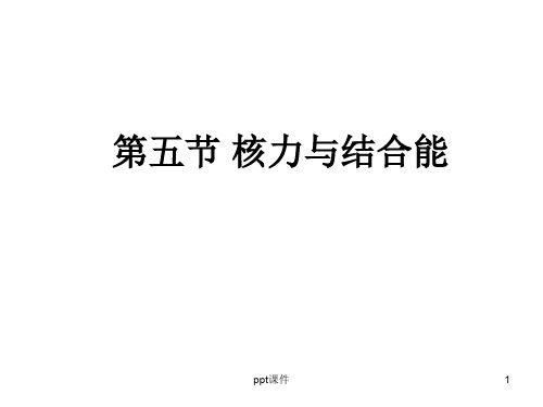 第五节 核力与结合能  ppt课件