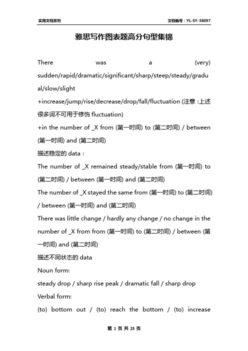 雅思写作图表题高分句型集锦