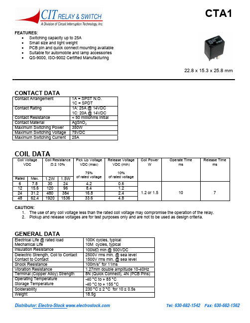 CTA1中文资料