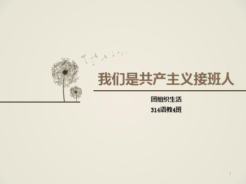 我们是共产主义接班人 PPT课件