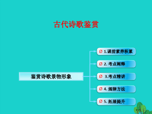 高考语文复习古诗文阅读鉴赏诗歌的景物形象省公开课一等奖百校联赛赛课微课获奖PPT课件