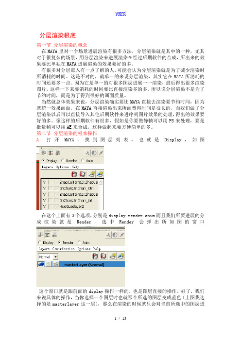 maya分层渲染教程