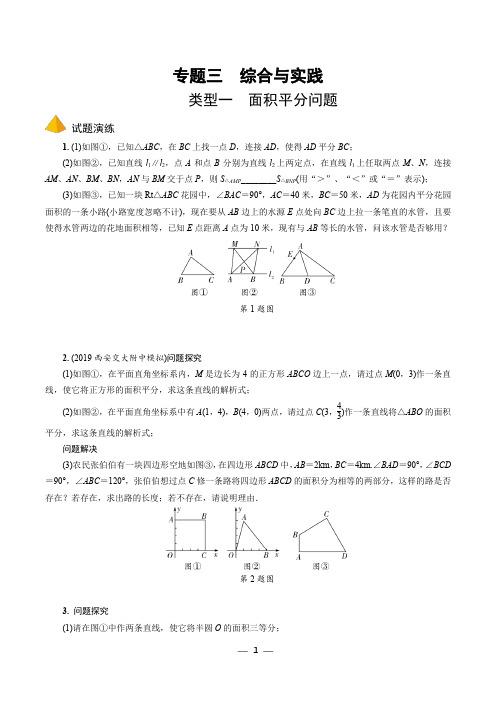 中考数学专题    综合与实践试题演练