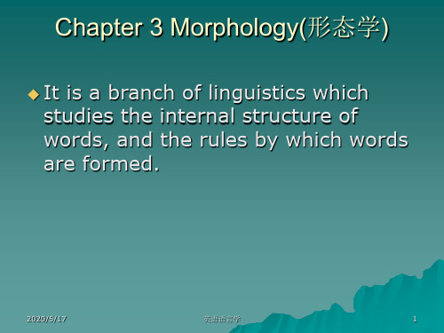 语用学chapter3 Morphology