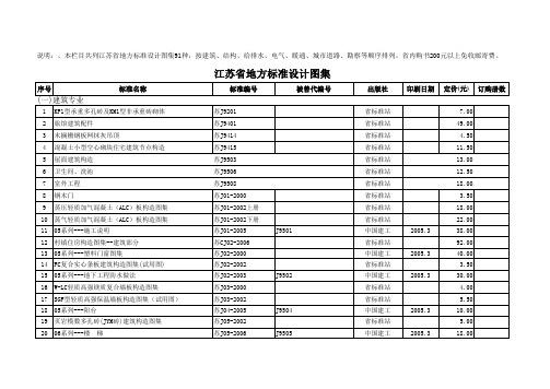 江苏省地方标准设计图集