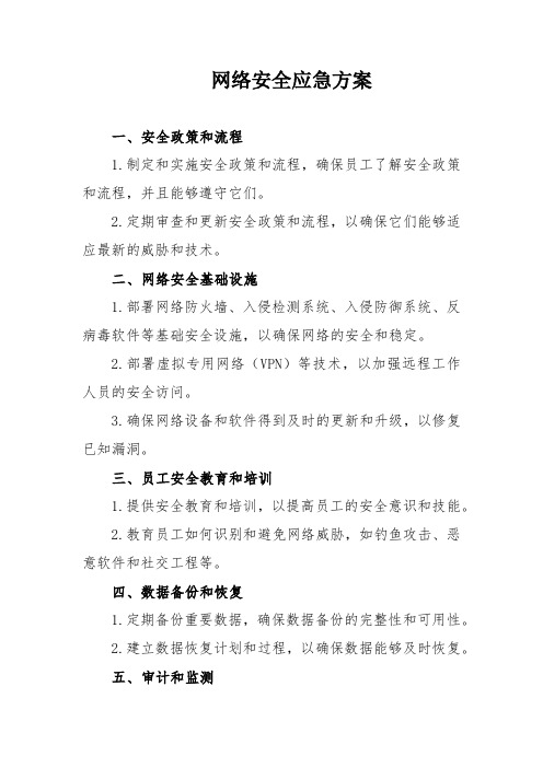 网络安全应急方案