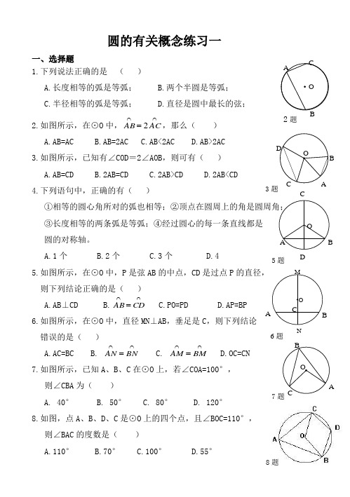 圆的有关概念