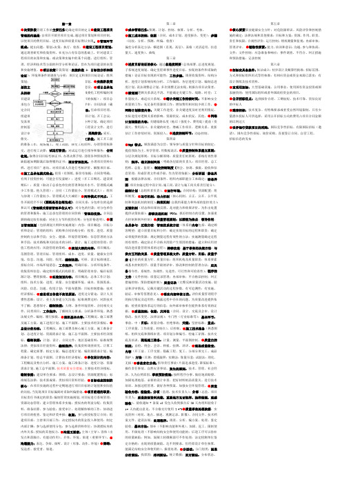 2014年一级建造师项目管理必考点