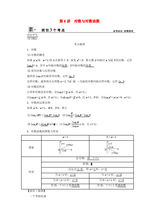 版高考数学一轮复习 第2章 对数与对数函数配套文档 理 苏教版