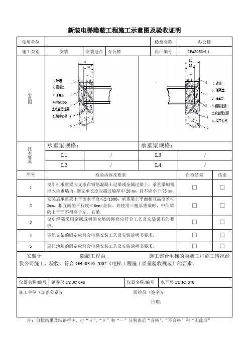 最新隐蔽工程示意图及证明