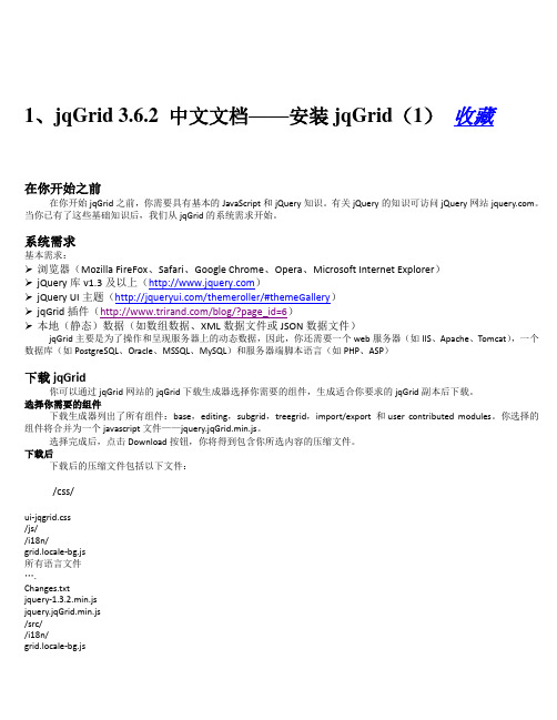 jqGrid中文文档