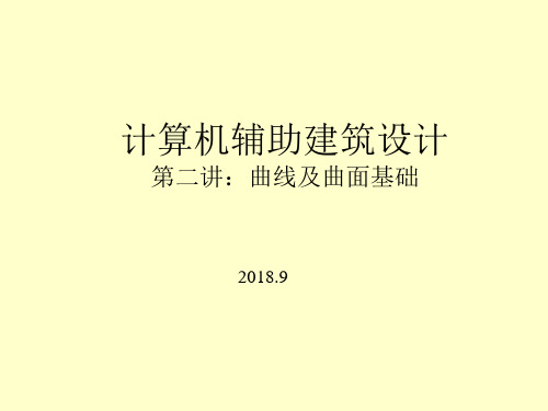 计算机辅助设计教程曲线与曲面基础知识