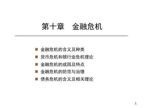 中央银行学ppt课件第十章 金融危机