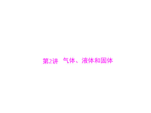 专题十二第2讲气体、液体和固体—高考总复习物理学科配套课件