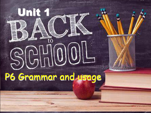 Unit1BacktoSchoolGrammarandusage课件高一英语译林版(2020)