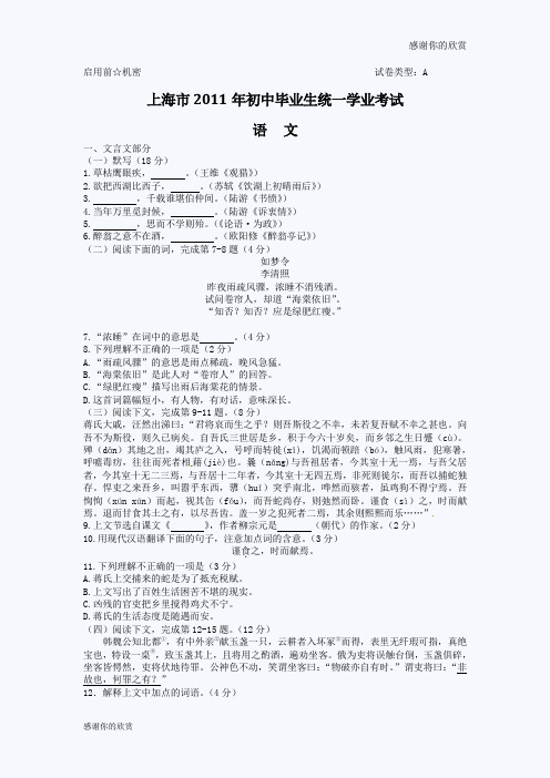 上海中考语文试题.doc