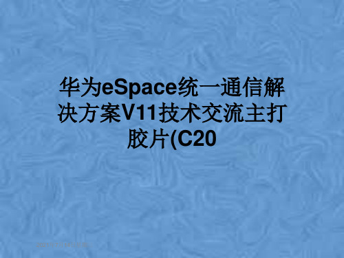 华为eSpace统一通信解决方案V11技术交流主打胶片(C20