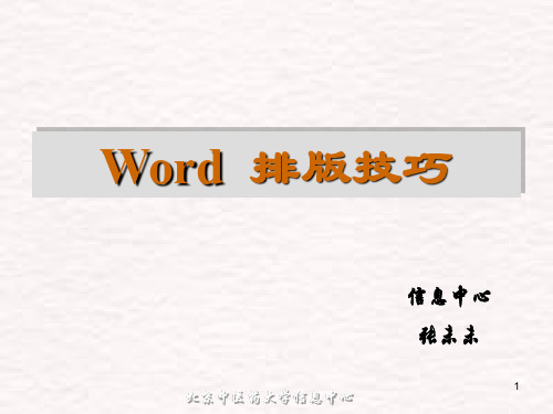 Word2010排版技巧ppt课件