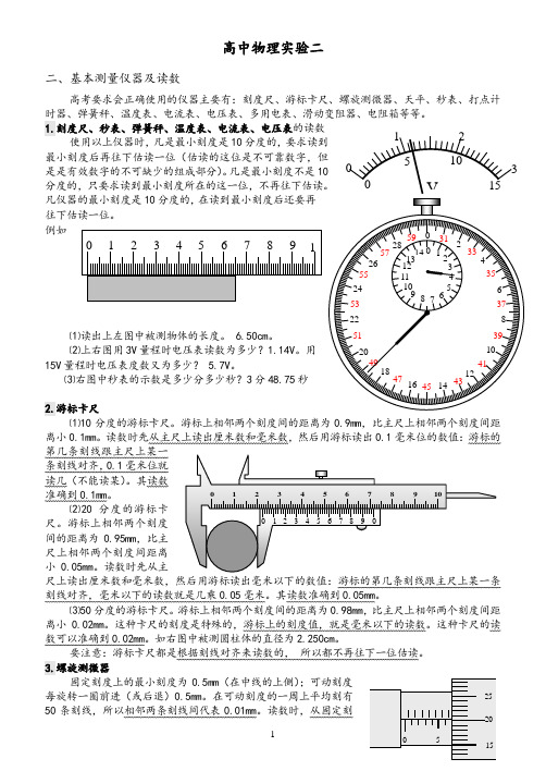 【最新最全】高中物理实验总结大全(含图解-重点突出)