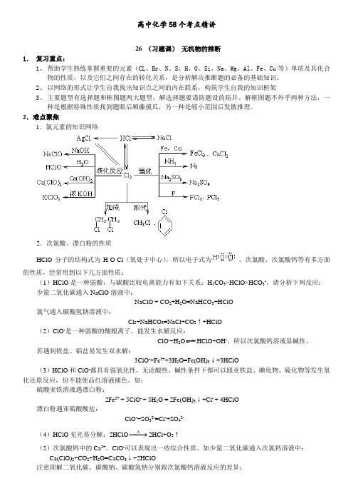 高中化学58个考点精讲26-30(精编版)